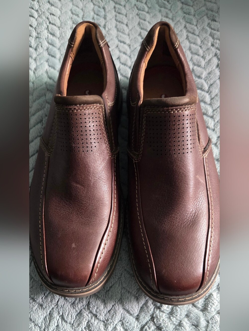 Clarks Men's Dark Brown Leather Slip-On Loafers